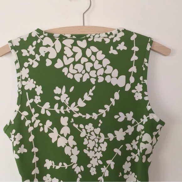 Michael Kors green floral sleeveless tank top size s - Picture 10 of 10